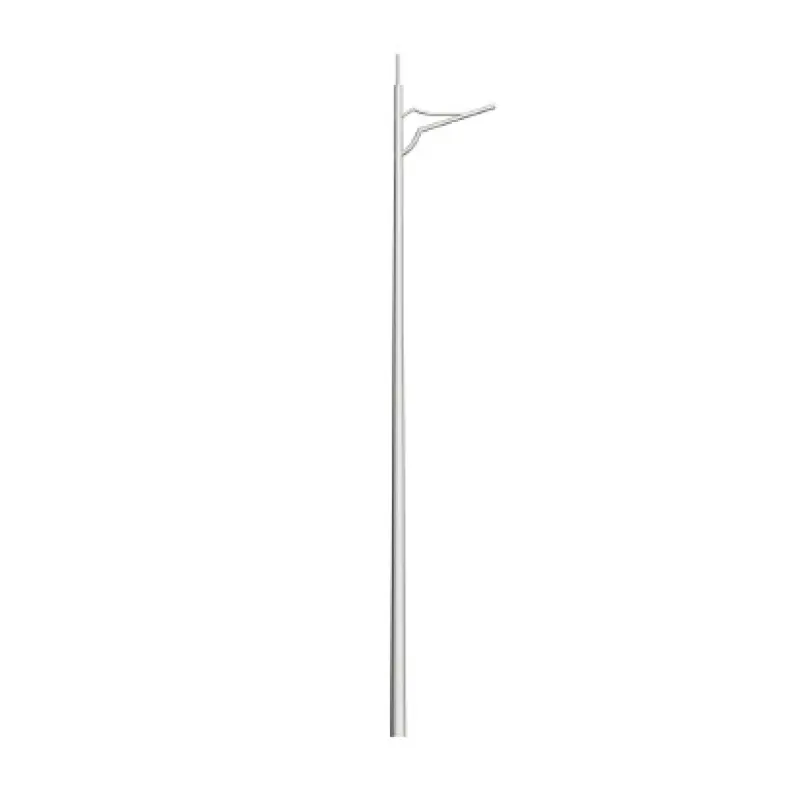 [MU5178] POSTE GALVANIZADO BLANCO C/ BRAZO ALUMBRADO PUBLICO 5.8M 60-130MM ESPESOR:2.5MM REFORZADO