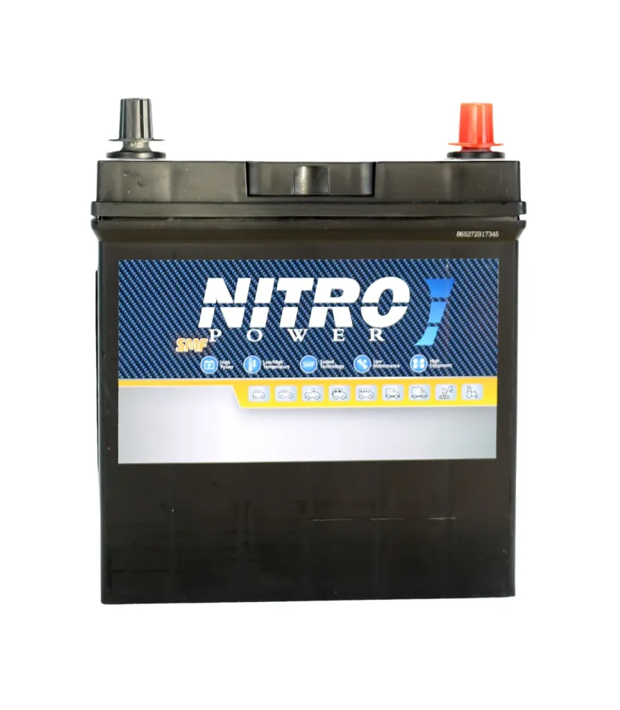 Bateria Nitro NS40R-300 (9/12) (Garantía de 12 meses limitada: 6 meses en piezas y servicios, seguidos de 6 meses solo en servicios. No aplica por daños físicos, humedad o Power Supply.)